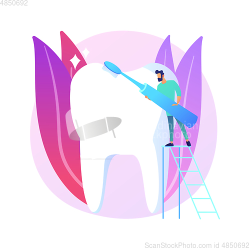 Image of Cosmetic dentistry abstract concept vector illustration.