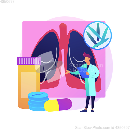 Image of Tuberculosis abstract concept vector illustration.