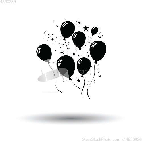 Image of Party balloons and stars icon