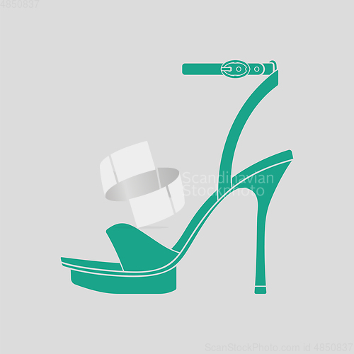 Image of Woman high heel sandal icon