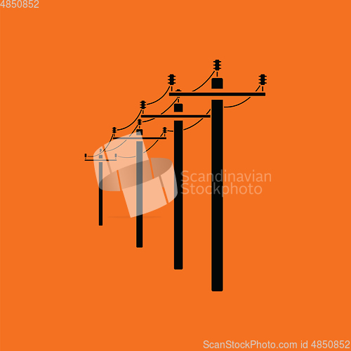 Image of High voltage line icon