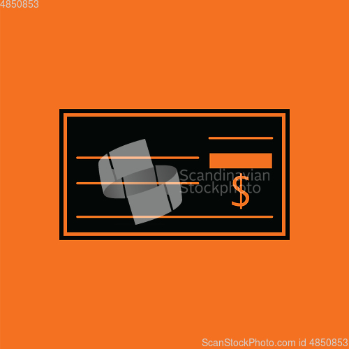 Image of Bank check icon