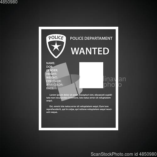 Image of Wanted poster icon