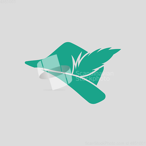 Image of Hunter hat with feather  icon