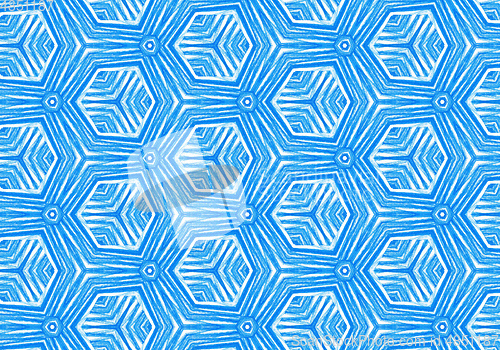 Image of Abstract bright blue repeating pattern