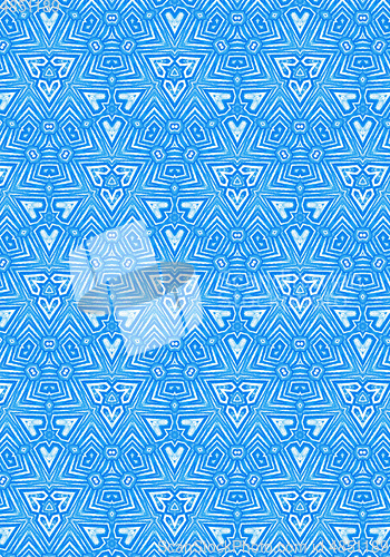 Image of Abstract bright blue repeating pattern