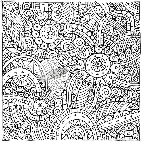 Image of Abstract hand-drawn outline pattern