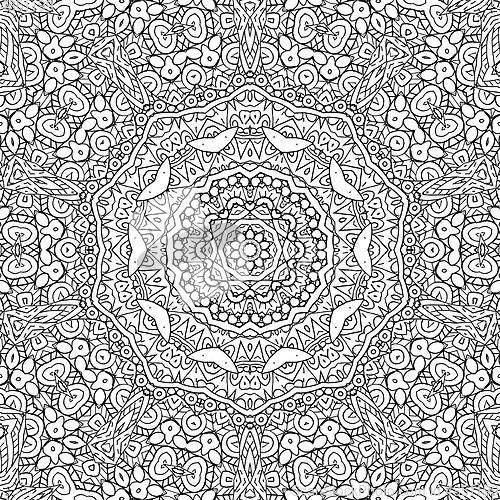 Image of Black and white outline concentric pattern 