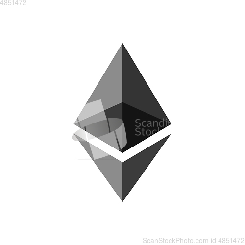 Image of Ethereum coin symbol logo.