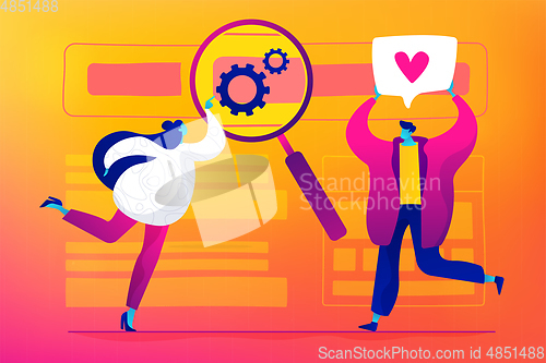 Image of SEO analytics team concept vector illustration.