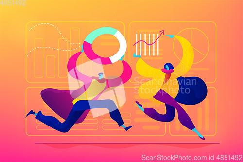 Image of Business Intelligence concept vector illustration.