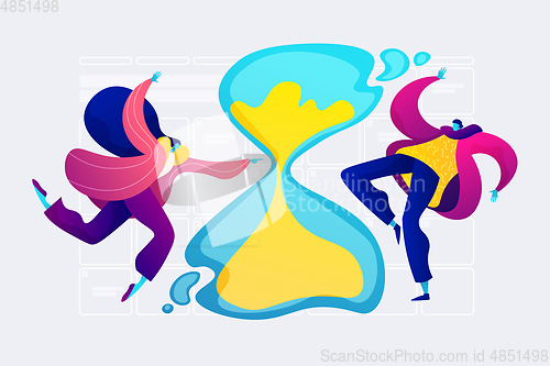 Image of Time management concept vector illustration.