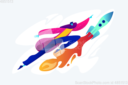 Image of Start up launch concept vector illustration.