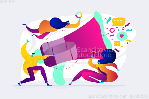 Image of Digital marketing team concept vector illustration.