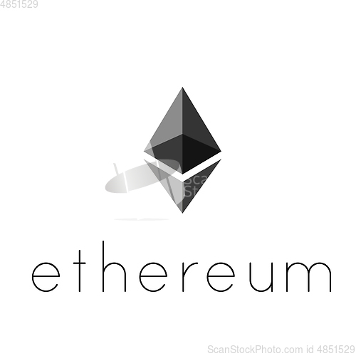 Image of Ethereum coin symbol logo.