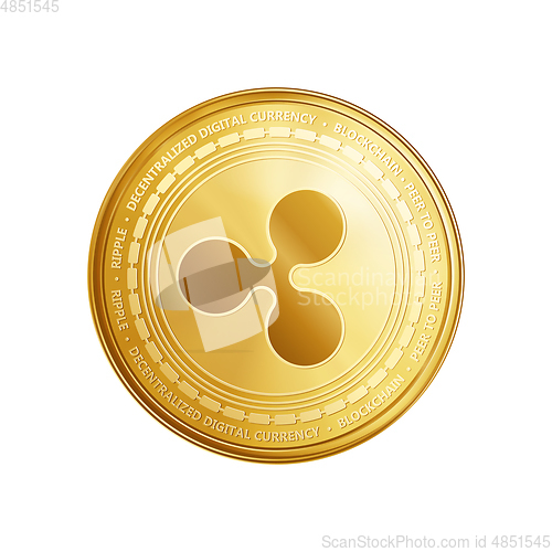 Image of Golden Ripple blockchain coin symbol.