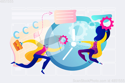 Image of Time management concept vector illustration.