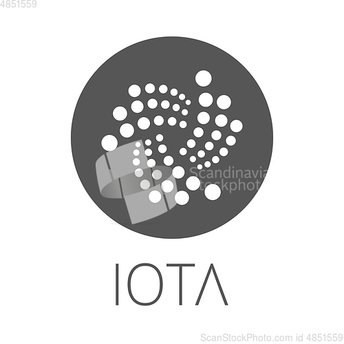 Image of IOTA coin symbol logo.