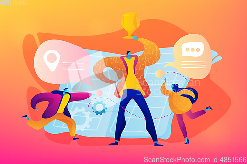 Image of Self management concept vector illustration.