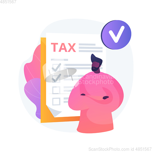 Image of Paying taxes vector concept metaphor