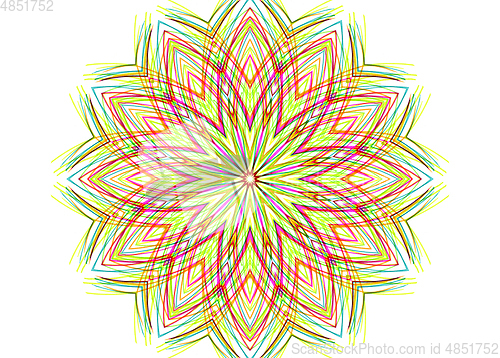 Image of Abstract colorful round shape from lines