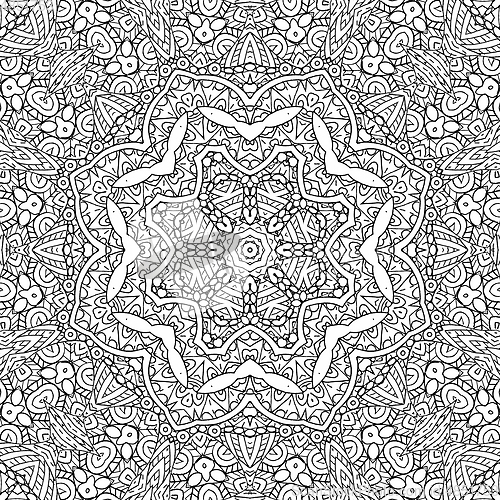 Image of Black and white outline concentric pattern 