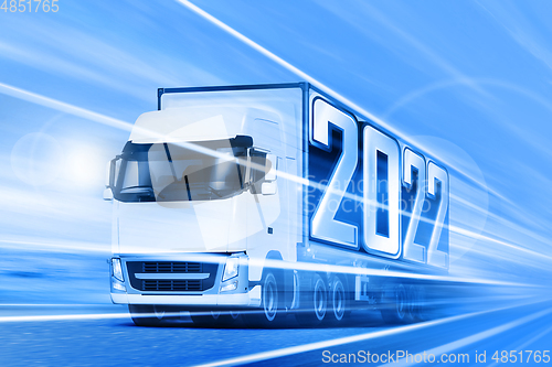 Image of semi truck like incoming year 2022