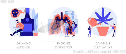 Image of Addictions vector concept metaphors.