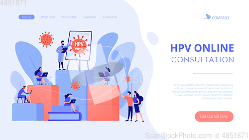 Image of HPV education programs concept landing pageation