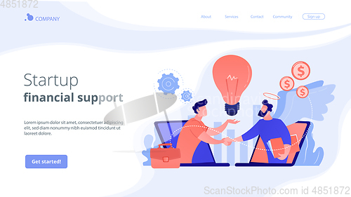 Image of Angel investor concept landing page