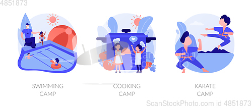 Image of Kids holiday camps vector concept metaphors