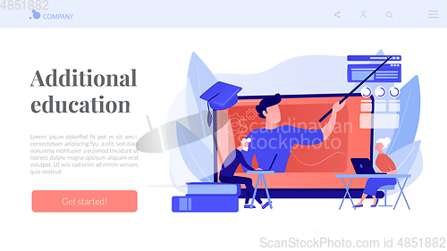 Image of Online learning for seniors concept landing page