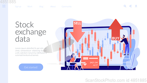 Image of Stock market concept landing page.