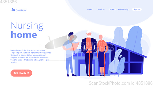 Image of Nursing home concept landing page.