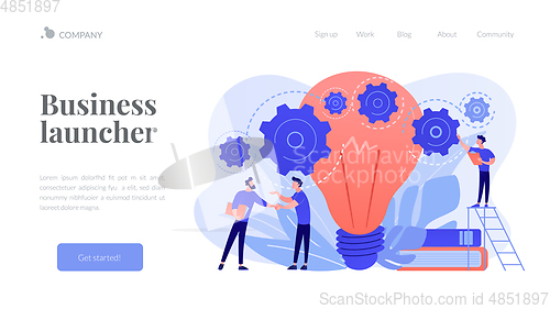 Image of Business idea concept landing page.