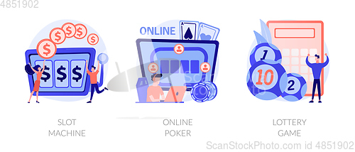 Image of Online casino vector concept metaphors.