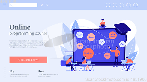 Image of Coding workshop concept landing page