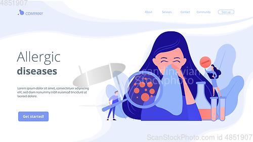 Image of Allergic diseases concept landing page.