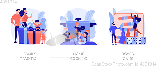 Image of Family time vector concept metaphors.