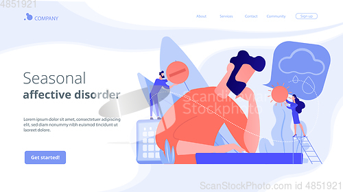 Image of Seasonal affective disorder concept landing page.