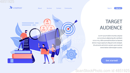 Image of Target group concept landing page.