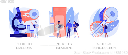 Image of Infertility test and treatment vector concept metaphors.