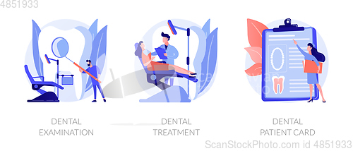 Image of Dental care vector concept metaphors.