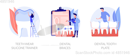 Image of Teeth straightening vector concept metaphors.