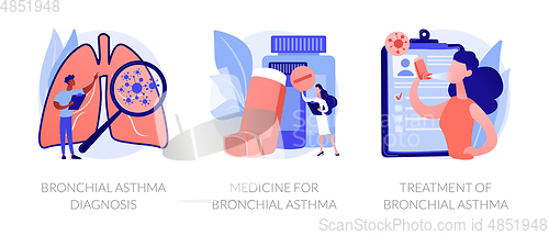 Image of Asthma vector concept metaphors.