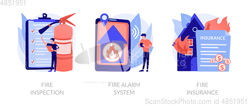 Image of Fire prevention vector concept metaphors