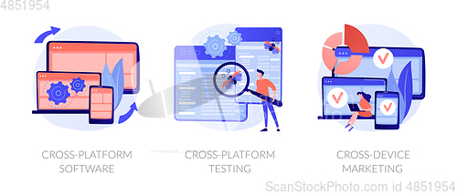 Image of Cross-platform software vector concept metaphors