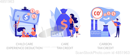 Image of Tax deduction, exemption and credit vector concept metaphors