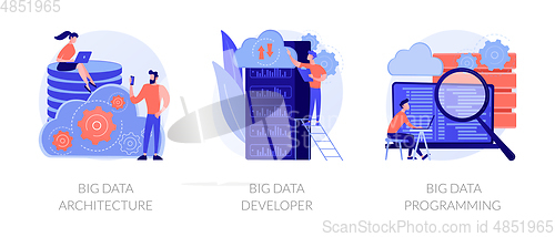 Image of Big data technology vector concept metaphors