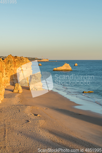 Image of Scenic golden cliffs near Alvor